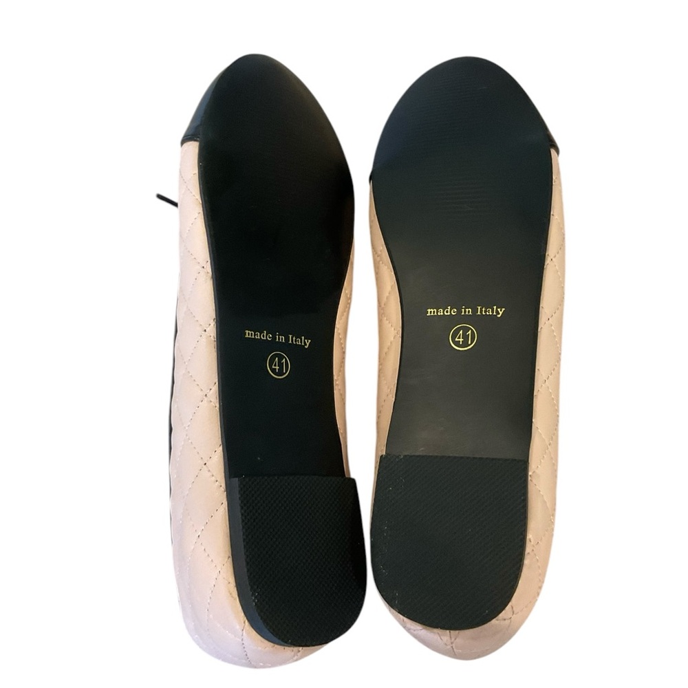 French Sole Amelie pink and black ballet flat - Picture 8 of 9